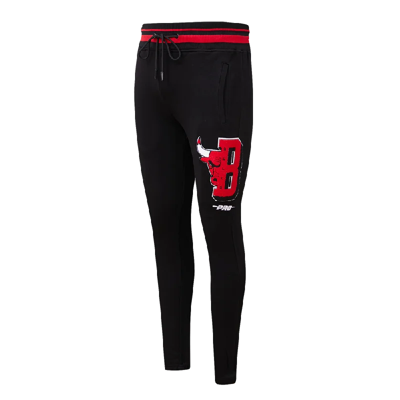 Factory Direct Sale NBA CHICAGO BULLS MASHUP MEN'S RIB SWEATPANT (BLACK/RED/BLACK) Factory Direct Sale NBA CHICAGO BULLS MASHUP MEN'S RIB SWEATPANT (BLACK/RED/BLACK)