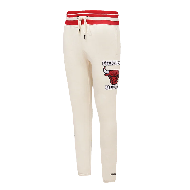 Price Meltdown NBA CHICAGO BULLS RETRO CLASSIC MEN'S SWEATPANT (EGGSHELL/ RED)