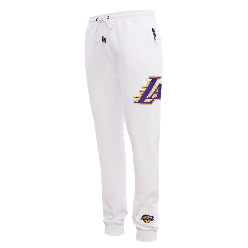 Friends and Family Sale NBA LOS ANGELES LAKERS CLASSIC CHENILLE MEN'S JOGGER (WHITE)