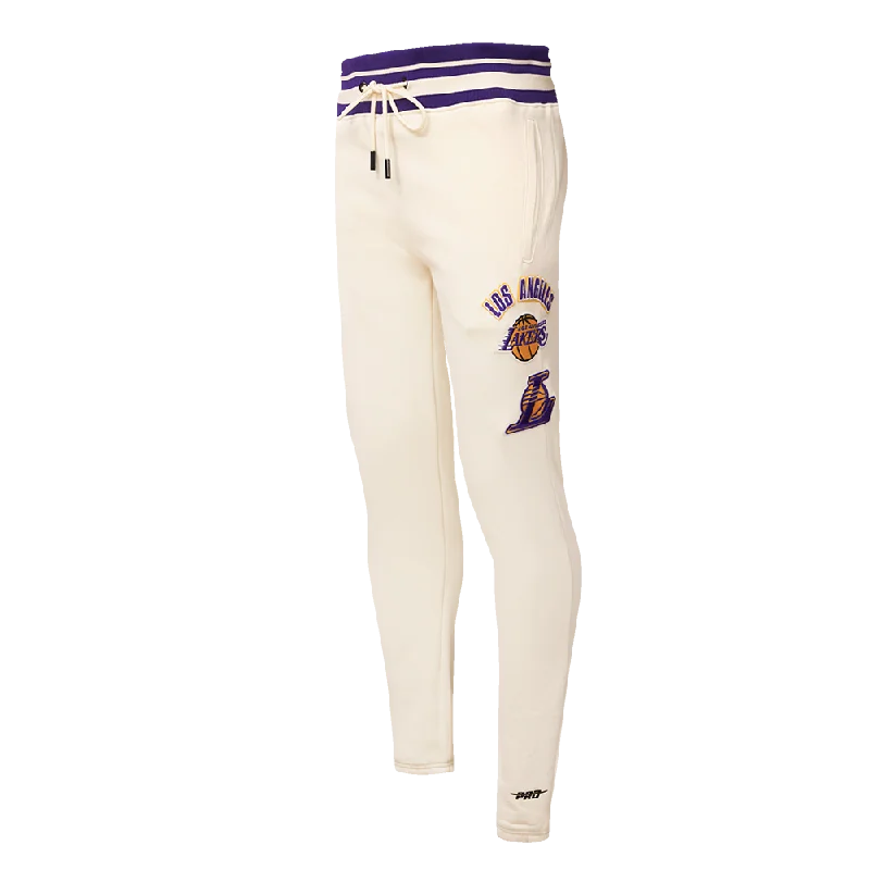 Early Access NBA LOS ANGELES LAKERS RETRO CLASSIC MEN'S SWEATPANT (EGGSHELL/ PURPLE) Early Access NBA LOS ANGELES LAKERS RETRO CLASSIC MEN'S SWEATPANT (EGGSHELL/ PURPLE)