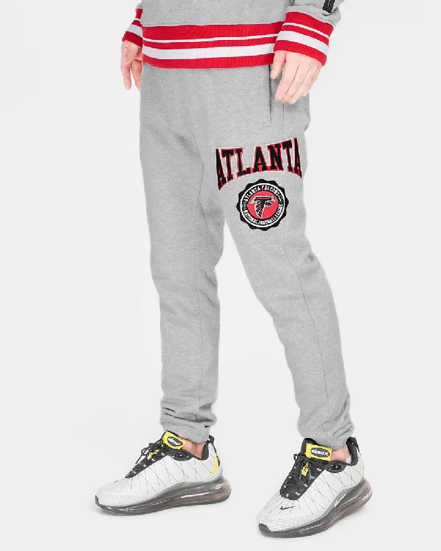 The Best Prices NFL ATLANTA FALCONS CREST EMBLEM MEN'S RIB SWEATPANT (HEATHER GRAY/RED)