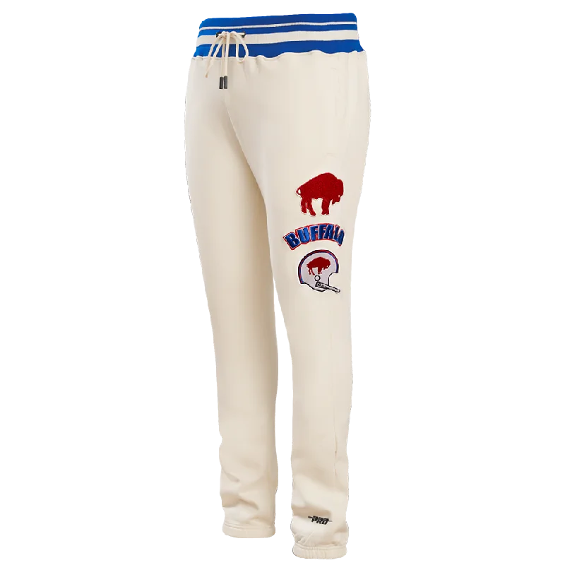 Price Buster NFL BUFFALO BILLS RETRO CLASSIC MEN'S SWEATPANT (EGGSHELL/ ROYAL BLUE) Price Buster NFL BUFFALO BILLS RETRO CLASSIC MEN'S SWEATPANT (EGGSHELL/ ROYAL BLUE)
