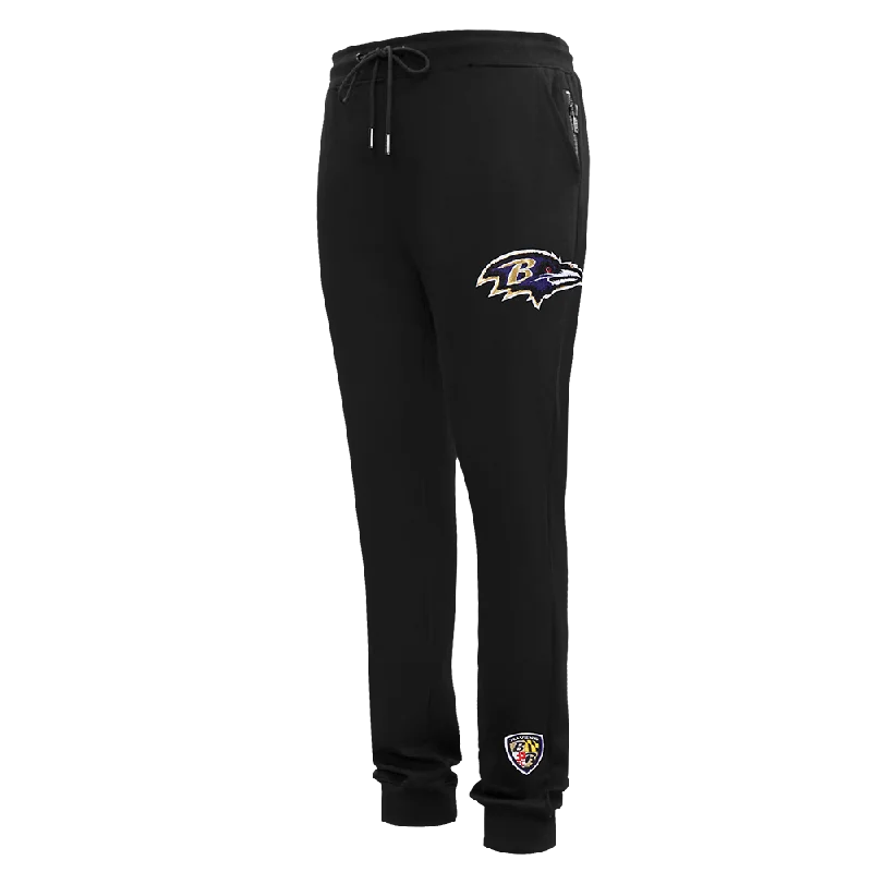 Last Chance NFL BALTIMORE RAVENS CLASSIC CHENILLE MEN'S JOGGER (BLACK)