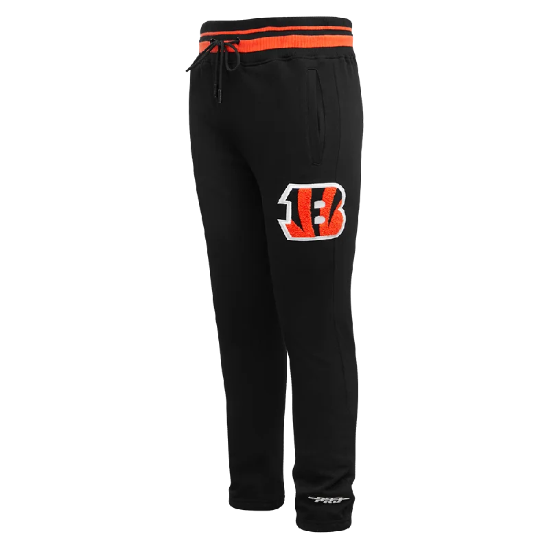 Discount Deals NFL CINCINNATI BENGALS MASHUP MEN'S RIB SWEATPANT (BLACK/ORANGE)