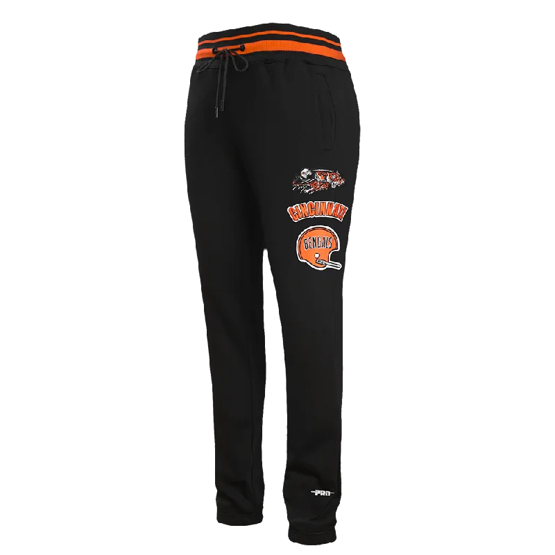 Reduced Prices NFL CINCINNATI BENGALS RETRO CLASSIC MEN'S SWEATPANT (BLACK/ORANGE) Reduced Prices NFL CINCINNATI BENGALS RETRO CLASSIC MEN'S SWEATPANT (BLACK/ORANGE)