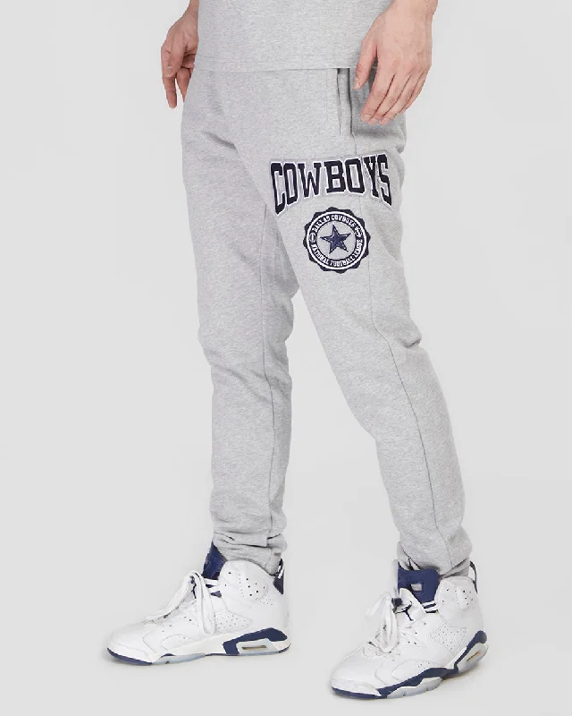 Price Rollback NFL DALLAS COWBOYS CREST EMBLEM MEN'S RIB SWEATPANT (HEATHER GREY/MIDNIGHT NAVY) Price Rollback NFL DALLAS COWBOYS CREST EMBLEM MEN'S RIB SWEATPANT (HEATHER GREY/MIDNIGHT NAVY)