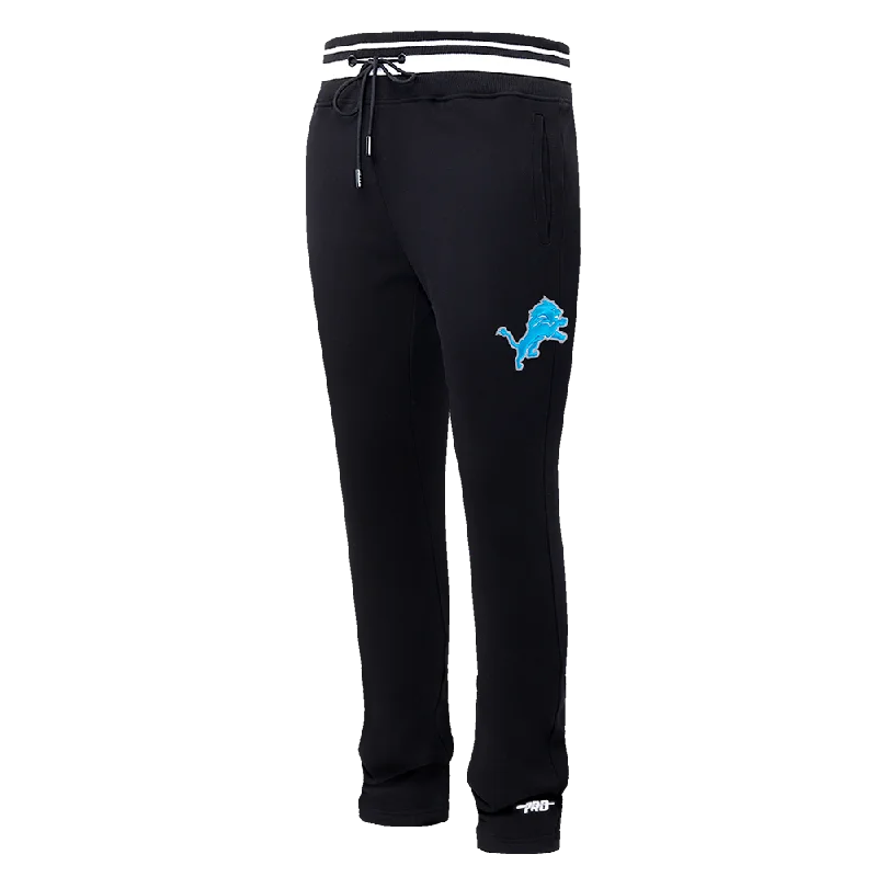 Deal Frenzy NFL DETROIT LIONS SCRIPT TAIL MEN'S RIB FLC SWEATPANT (BLACK)