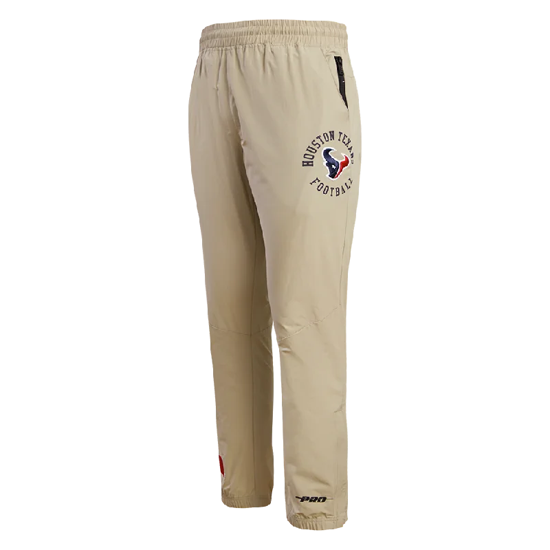 Midnight Sale NFL HOUSTON TEXANS HYBRID MEN'S HYBRID MEN'S WOVEN PANT (KHAKI)