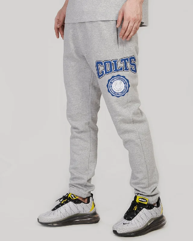 Great Deals NFL INDIANAPOLIS COLTS CREST EMBLEM MEN'S RIB SWEATPANT (HEATHER GREY/ROYAL) Great Deals NFL INDIANAPOLIS COLTS CREST EMBLEM MEN'S RIB SWEATPANT (HEATHER GREY/ROYAL)