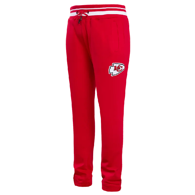 Epic Deals NFL KANSAS CITY CHIEFS SCRIPT TAIL MEN'S RIB FLC SWEATPANT (RED)