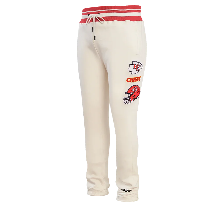 Overstock Sale NFL KANSAS CITY CHIEFS RETRO CLASSIC MEN'SS RIB SWEATPANT (EGGSHELL/ RED) Overstock Sale NFL KANSAS CITY CHIEFS RETRO CLASSIC MEN'SS RIB SWEATPANT (EGGSHELL/ RED)