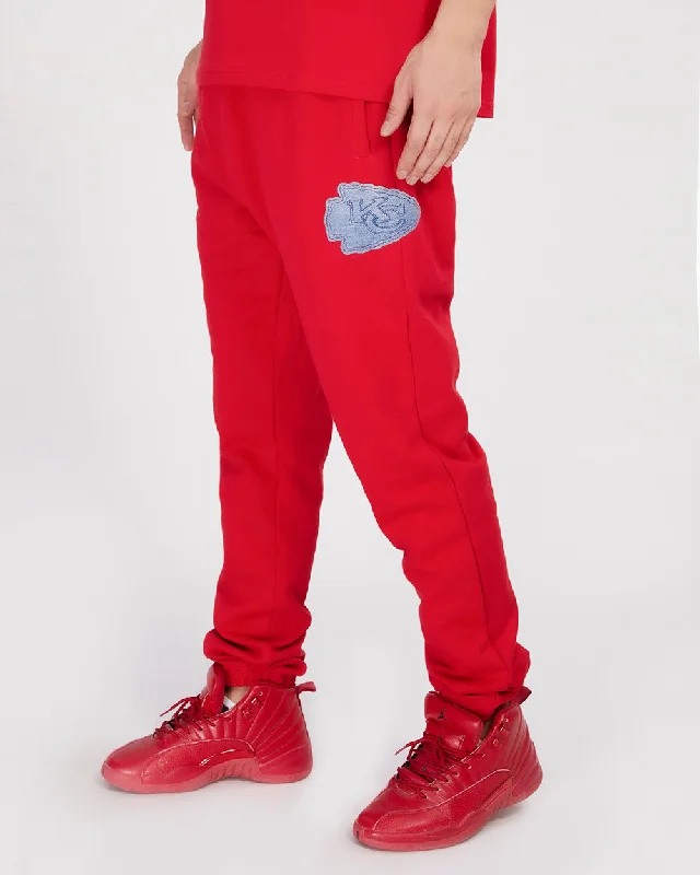 Final Markdown NFL KANSAS CITY CHIEFS VARSITY BLUES MEN'S SWEATPANT (RED)