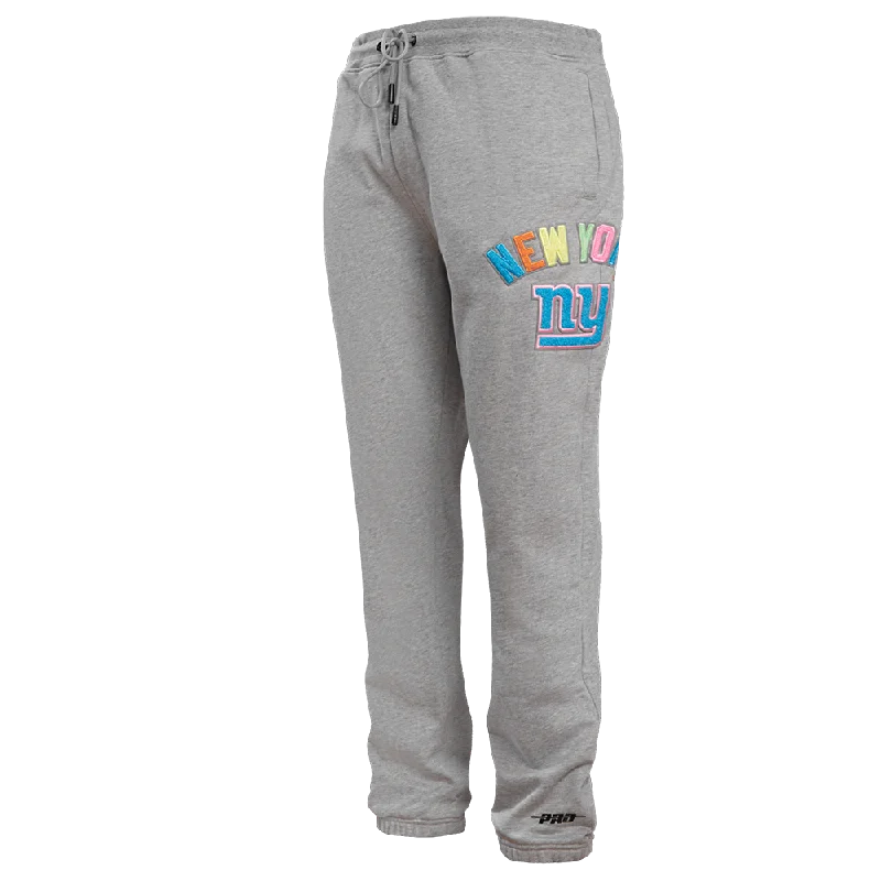 Savings Event NFL NEW YORK GIANTS WASHED NEON MEN'S SWEATPANT (HEATHER GREY)