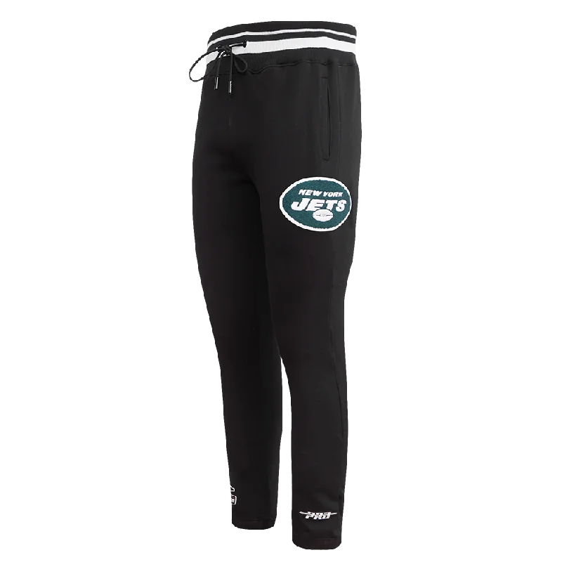 Big Discounts NFL NEW YORK JETS MASHUP MEN'S RIB SWEATPANT (BLACK)