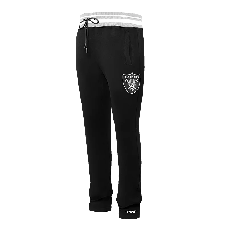 Markdowns NFL LAS VEGAS RAIDERS SCRIPT TAIL MEN'S RIB FLC SWEATPANT (BLACK/GRAY)