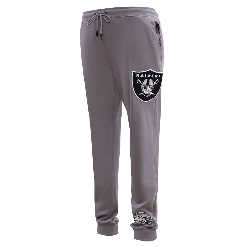 Don't Wait NFL LAS VEGAS RAIDERS CLASSIC CHENILLE MEN'S JOGGER (GRAY)
