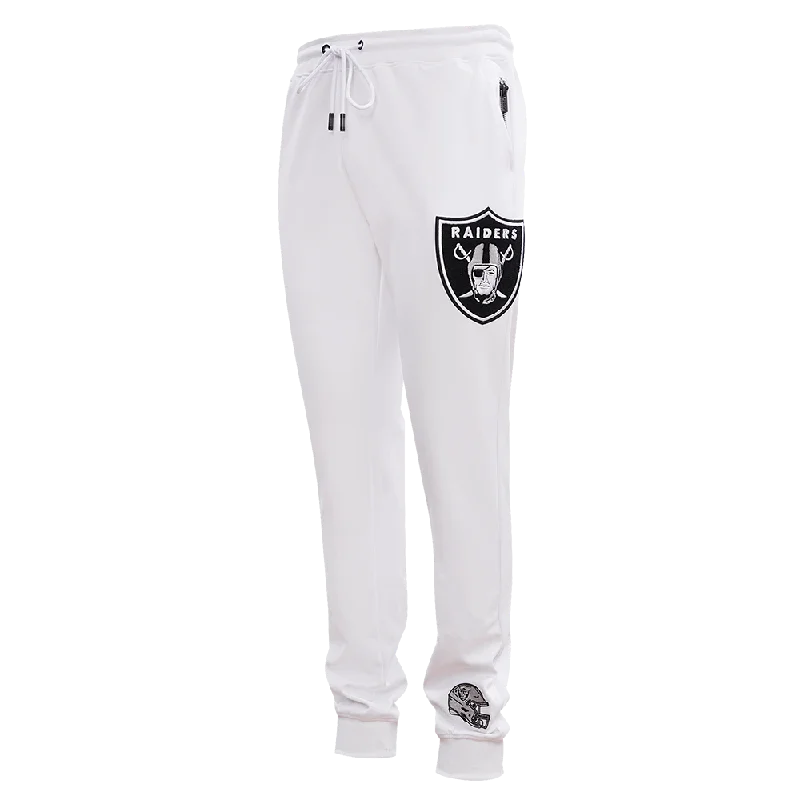 Limited Quantity NFL LAS VEGAS RAIDERS CLASSIC CHENILLE MEN'S JOGGER (WHITE)