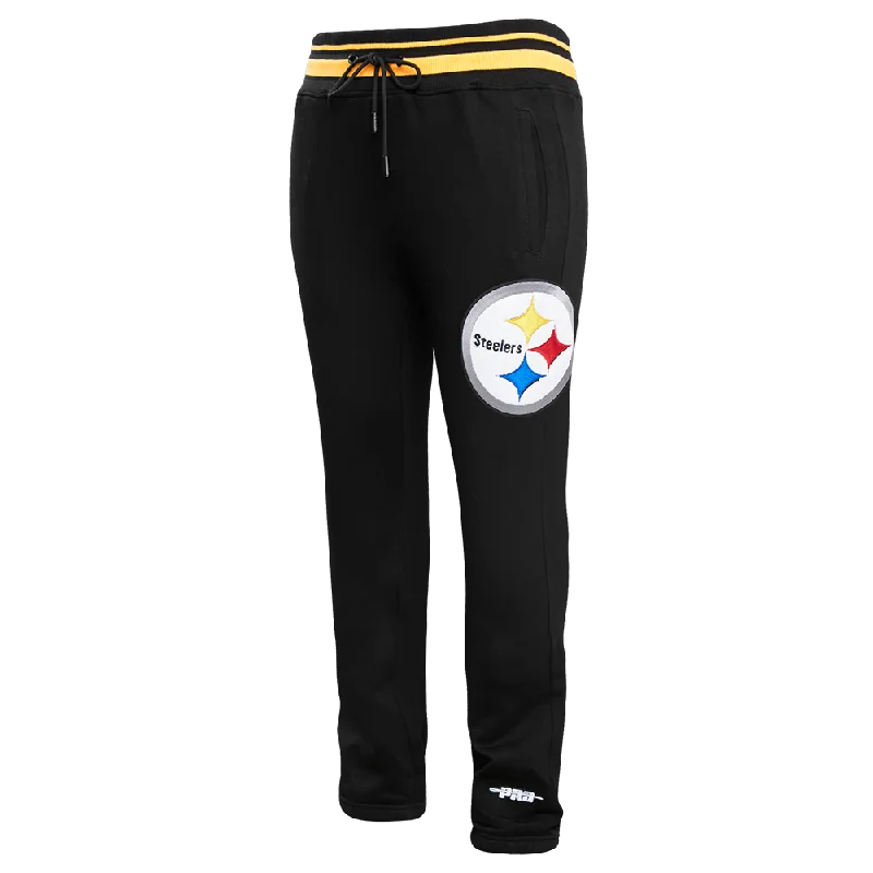 Loyalty Reward NFL PITTSBURGH STEELERS MASHUP MEN'S RIB SWEATPANT (BLACK/YELLOW)