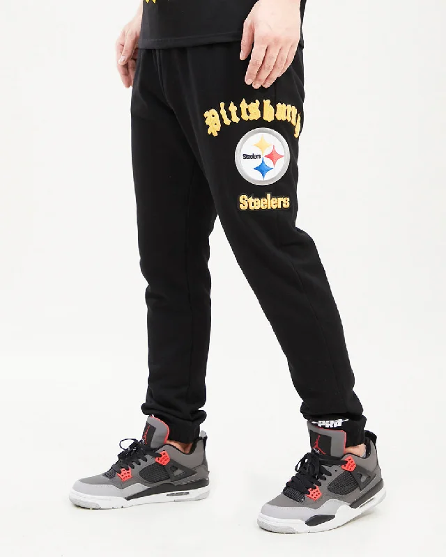 Best Bargains NFL PITTSBURGH STEELERS OLD ENGLISH MEN'S SWEATPANT (BLACK)