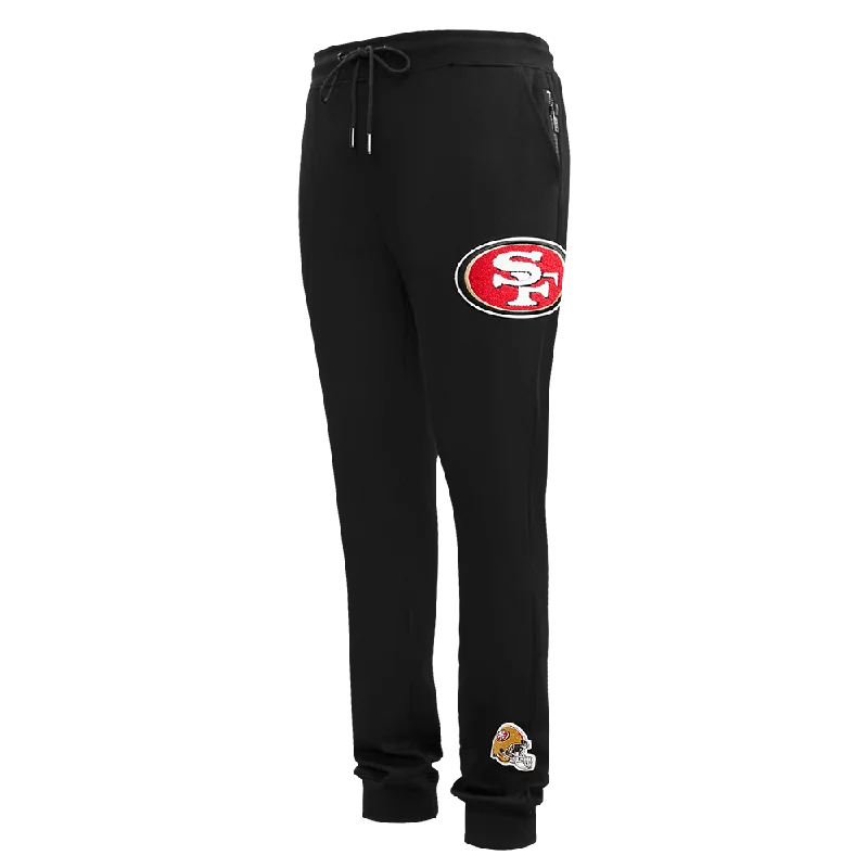 Markdown Madness NFL SAN FRANCISCO 49ERS CLASSIC CHENILLE MEN'S JOGGER (BLACK)