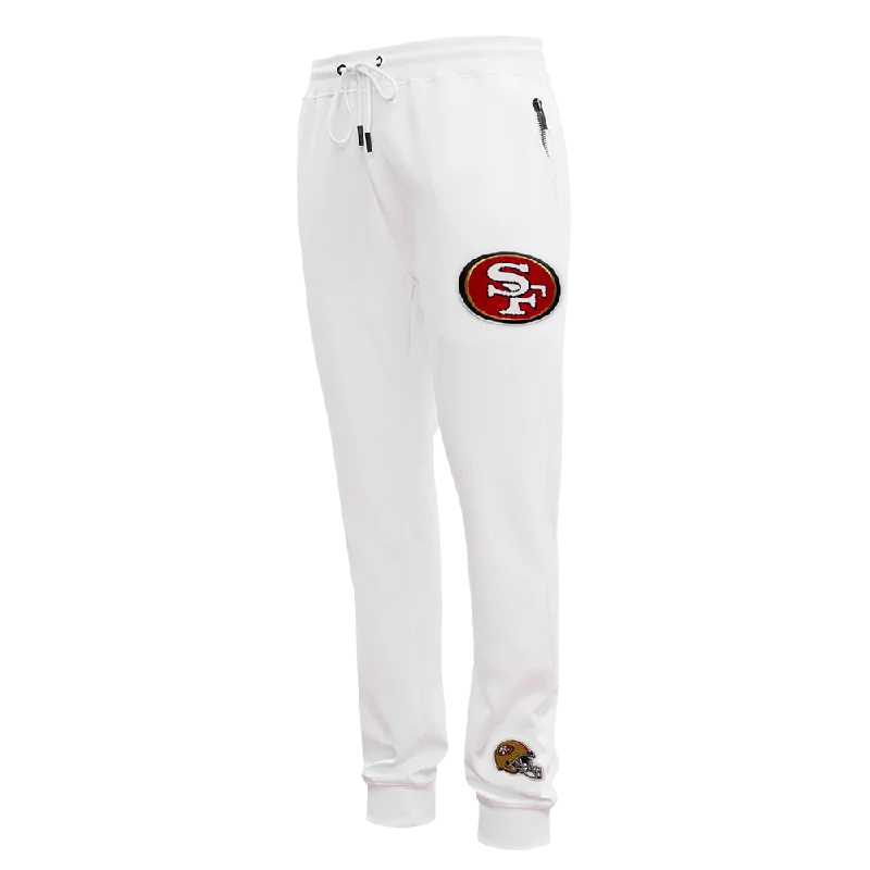 Online Exclusive NFL SAN FRANCISCO 49ERS CLASSIC CHENILLE MEN'S JOGGER (WHITE)