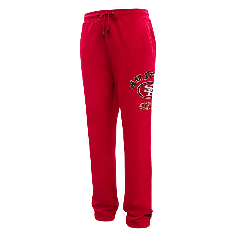 Fantastic Offers NFL SAN FRANCISCO 49ERS OLD ENGLISH MEN'S SWEATPANT (RED)