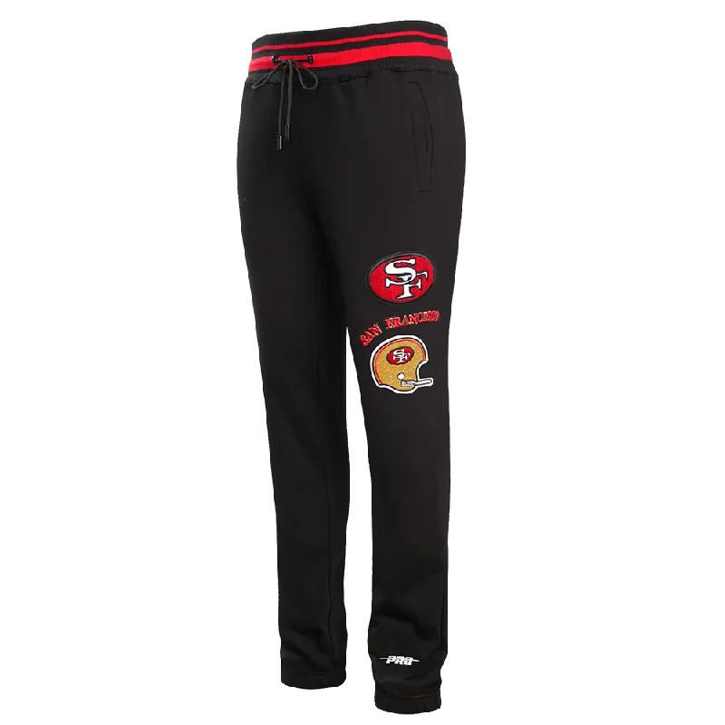 Price Drop NFL SAN FRANCISCO 49ERS RETRO CLASSIC MEN'S SWEATPANT (BLACK/RED/BLACK)