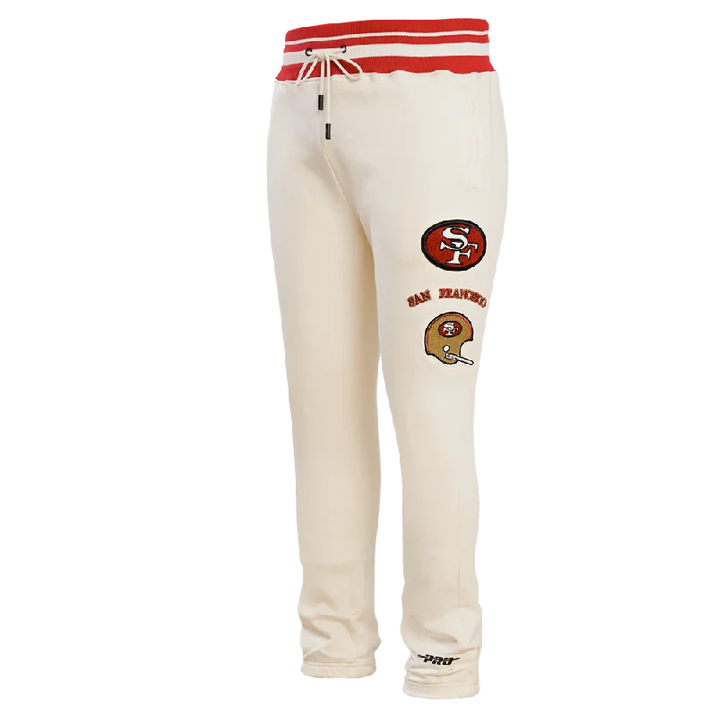 Early Bird Discount NFL SAN FRANCISCO 49ERS RETRO CLASSIC MEN'S SWEATPANT (EGGSHELL/ RED) Early Bird Discount NFL SAN FRANCISCO 49ERS RETRO CLASSIC MEN'S SWEATPANT (EGGSHELL/ RED)