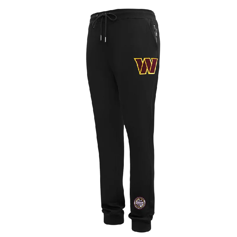 Exclusive Preview NFL WASHINGTON COMMANDERS CLASSIC CHENILLE MEN'S JOGGER (BLACK)