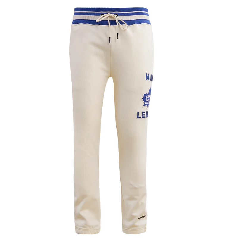Limited Stock NHL TORONTO MAPLE LEAFS RETRO CLASSIC MEN'S SWEATPANT (EGGSHELL/DODGER BLUE) Limited Stock NHL TORONTO MAPLE LEAFS RETRO CLASSIC MEN'S SWEATPANT (EGGSHELL/DODGER BLUE)